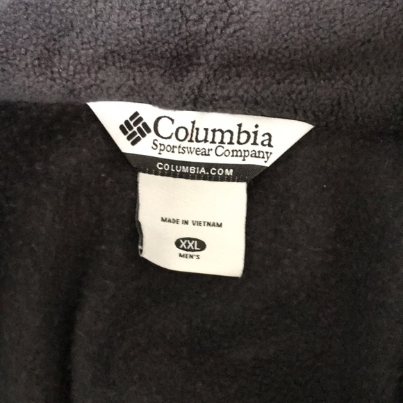 Mens XXL Columbia polar fleece vest dark gray - Picture 3 of 4